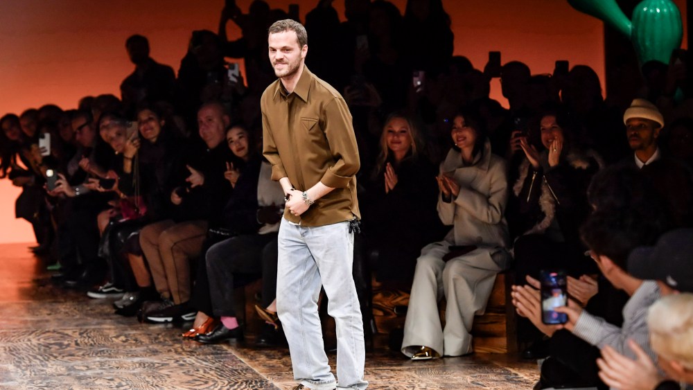 MILAN, ITALY - FEBRUARY 24: Fashion designer Matthieu Blazy walks the runway during the Bottega Veneta Ready to Wear Fall/Winter 2024-2025 fashion show as part of the Milan Fashion Week on February 24, 2024 in Milan, Italy. (Photo by Victor VIRGILE/Gamma-Rapho via Getty Images)