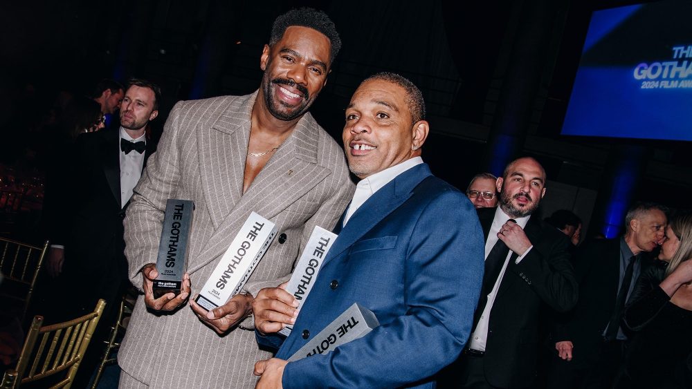 Colman Domingo and Clarence Maclin of "Sing Sing" at the 34th Annual Gotham Awards held at Cipriani Wall Street on Dec. 2 in New York.