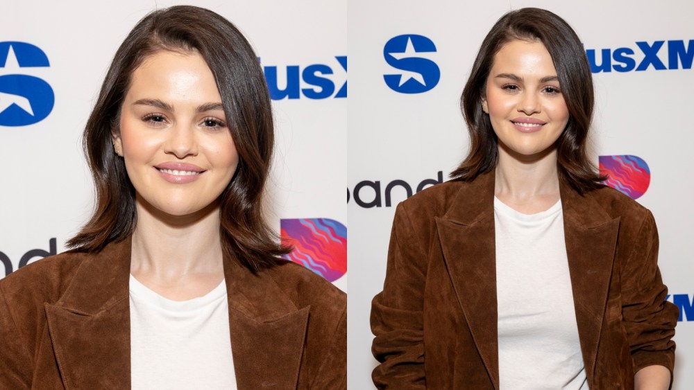 Selena Gomez visits SiriusXM in Los Angeles on Dec. 9, Madewell, Alexa Chung, suede trench