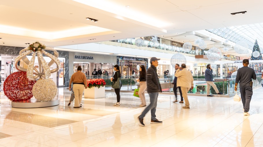 Holiday shopping at the Houston Galleria.