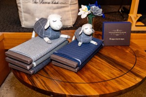 Vitale Barberis Canonico wool fabrics on display at the 2024 Wool Excellence Award ceremony in Tasmania. 