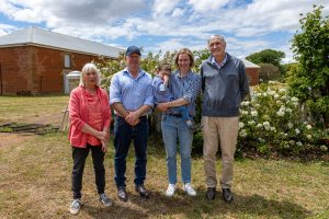The Taylors of Winton, Tasmania: (L to R) Vera Taylor, John Taylor II, John Taylor III, Isobel Taylor and John Taylor. 