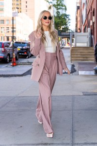 Alexandra Cooper is seen in Midtown on October 21, 2021 in New York City.