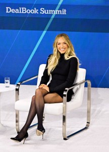 Alex Cooper speaks onstage during The New York Times Dealbook Summit 2024 at Jazz at Lincoln Center on December 04, 2024 in New York City.
