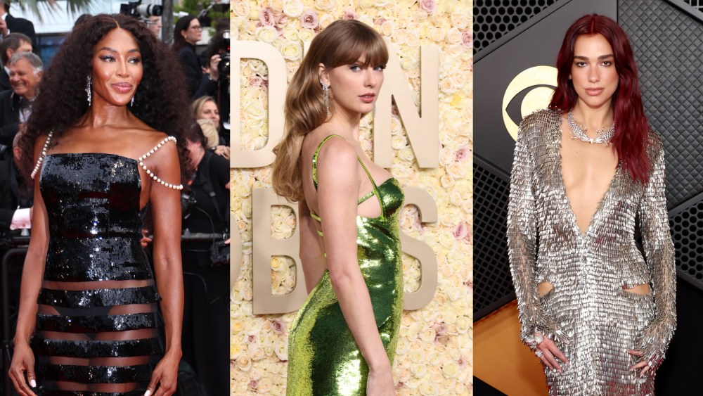Naomi Campbell, Taylor Swift and Dua Lipa.