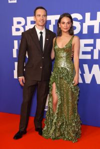 LONDON, ENGLAND - DECEMBER 08: Michael Fassbender and Alicia Vikander attend the 27th British Independent Film Awards at The Roundhouse on December 08, 2024 in London, England. (Photo by Lia Toby/Getty Images)