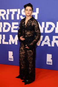 LONDON, ENGLAND - DECEMBER 08: Katy O'Brian attends the 27th British Independent Film Awards at The Roundhouse on December 08, 2024 in London, England. (Photo by Lia Toby/Getty Images)