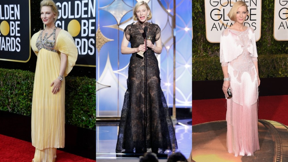 Cate Blanchett’s Golden Globes fashion through the years.