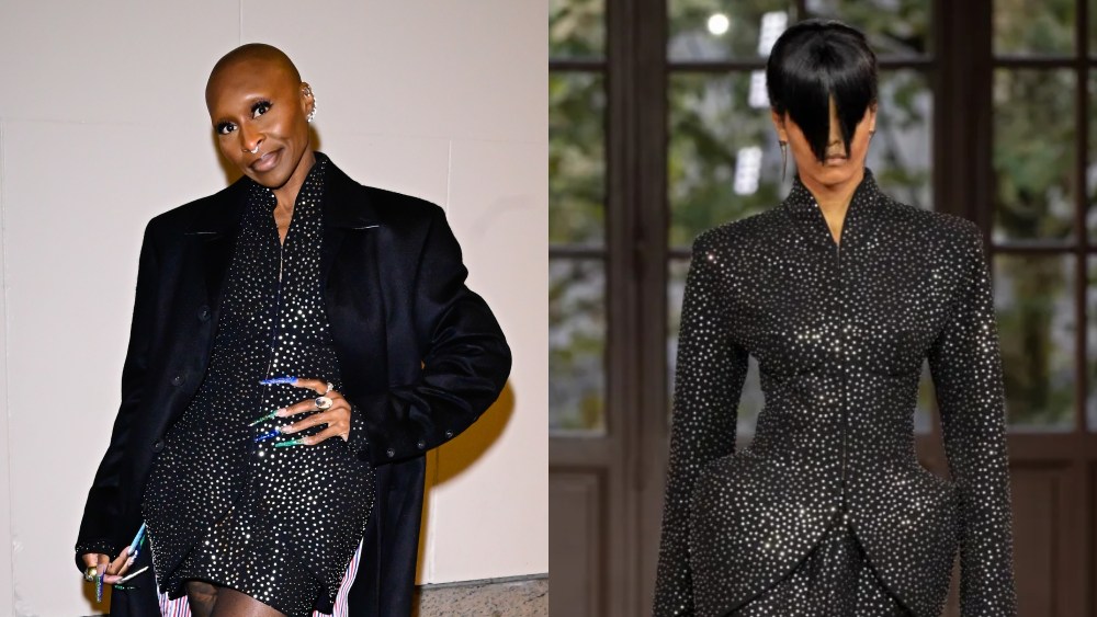 Cynthia Erivo, Mugler, CBS Studios, spring 2025 ready-to-wear collection, Thom Browne