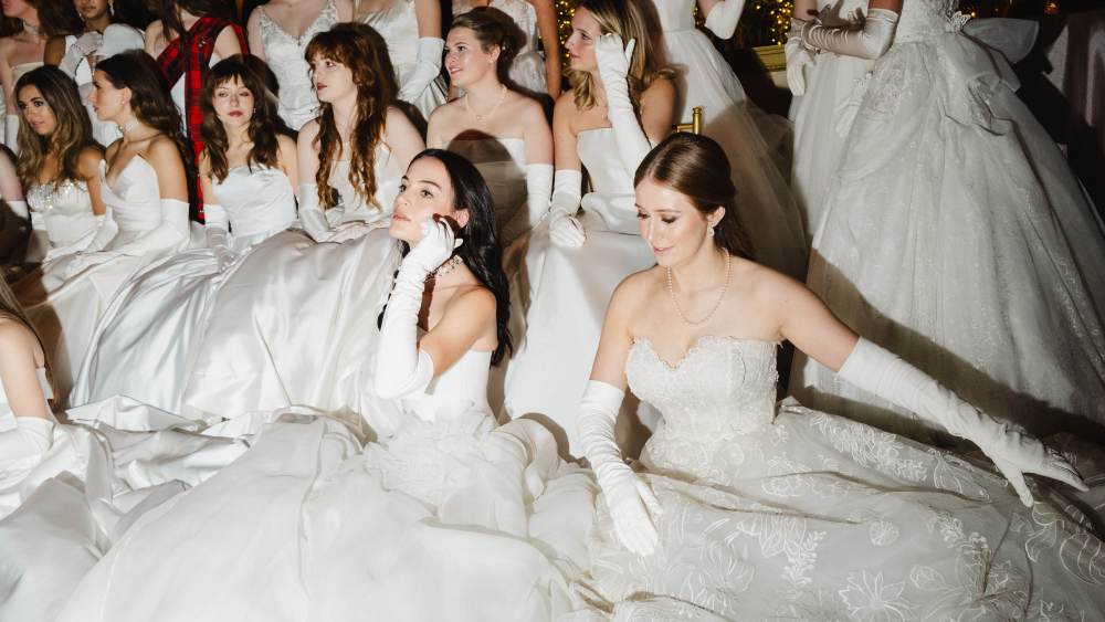 The scene at the 70th Annual Debutante Ball at the Plaza Hotel.