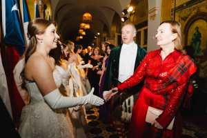 The scene at the 70th Annual Debutante Ball at the Plaza Hotel.