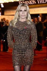 LONDON, ENGLAND - DECEMBER 01: Donatella Versace attends "The Devil Wears Prada: The Musical" World Premiere at the Dominion Theatre on December 01, 2024 in London, England. (Photo by Gareth Cattermole/Getty Images)