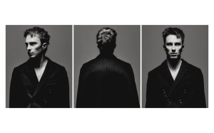 Celine Homme by Hedi Slimane cashmere cloth cape coat; Dries Van Noten pants; Prada shoes.