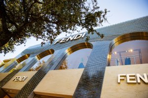 An outside view of the new Fendi store at the Miami Design District