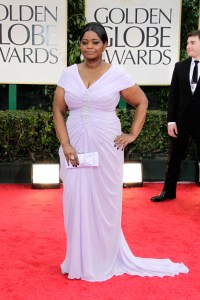 Octavia Spencer arrives at the 69th Annual Golden Globe Awards held at the Beverly Hilton Hotel on January 15, 2012.