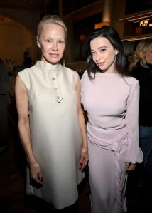 Pamela Anderson, Mikey Madison at the Golden Globes First-Time Nominee Luncheon at Maybourne Beverly Hills on December 17, 2024 in Los Angeles, California.