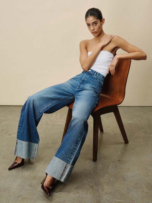 The Hepburn jean made with Highluxe denim.