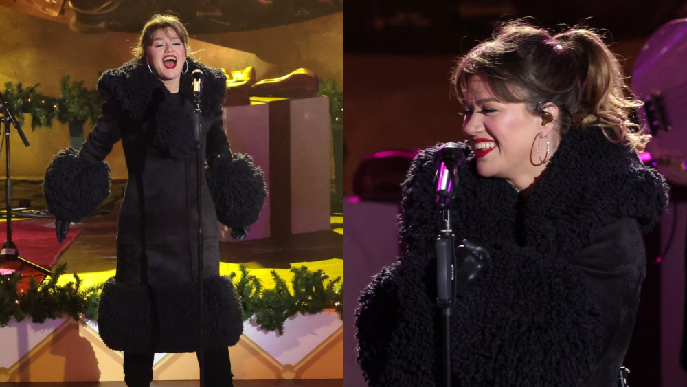 Kelly Clarkson performs during the 2024 Rockefeller Center Tree Lighting Ceremony on Dec. 04, 2024, in New York City.