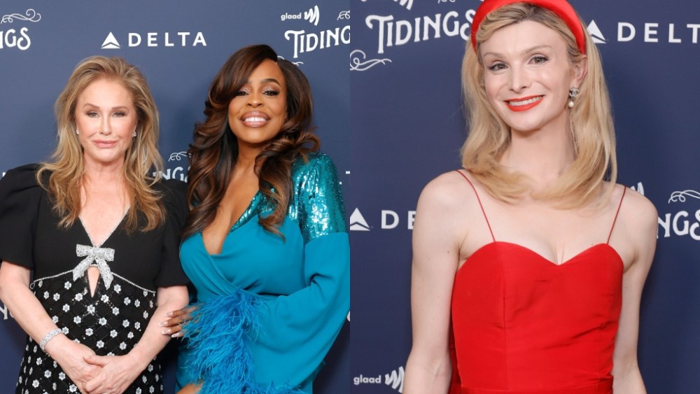 Kathy Hilton and Niecy Nash-Betts  attend GLAAD Tidings Presented by Delta on December 16, 2024 in Los Angeles, California.