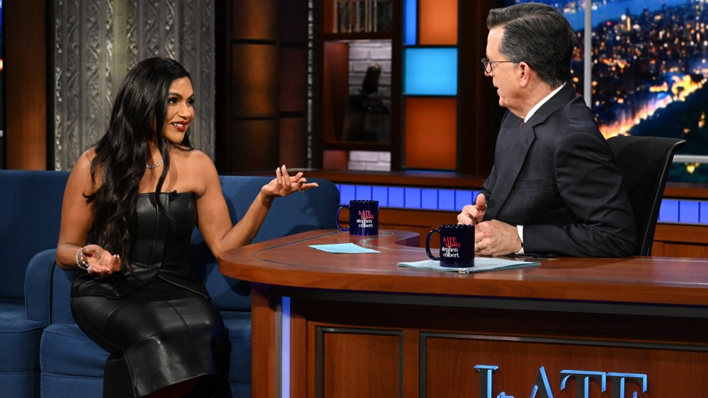 Mindy Kaling, Stephen Colbert, The Late Show