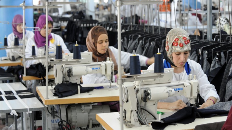 Garment workers in Morocco.