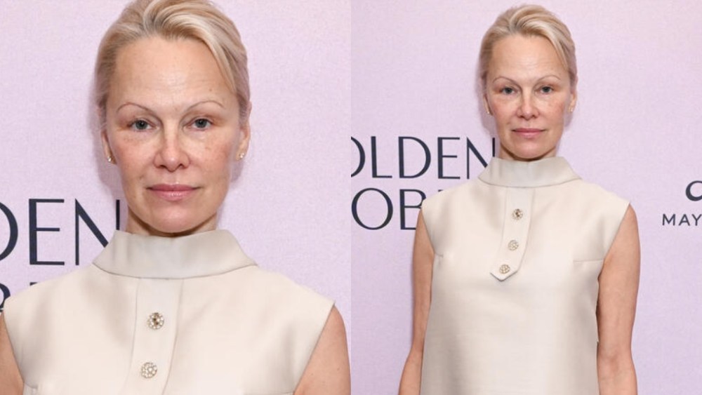 Pamela Anderson attends Golden Globes first-time nominees luncheon.