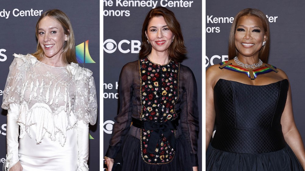 (L-R): Chloë Sevigny, Sofia Coppola and Queen Latifah attend the 47th Kennedy Center Honors at The Kennedy Center on Dec. 8, 2024 in Washington, DC.