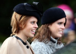 Princess Beatrice and Princess Eugenie after she attended St Mary Magdalene Church, on the royal estate in Sandringham, Norfolk for the traditional Christmas Day church service.