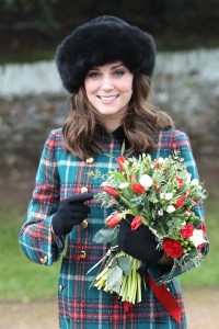 Catherine; Duchess of Cambridge attends Christmas Day Church service at Church of St Mary Magdalene on December 25, 2017 in King's Lynn, England.