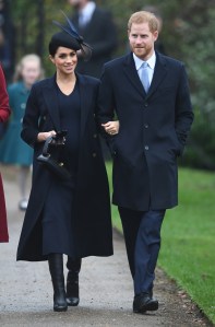 The Duke and Duchess of Sussex arriving to attend the Christmas Day morning church service at St Mary Magdalene Church in Sandringham, Norfolk.
