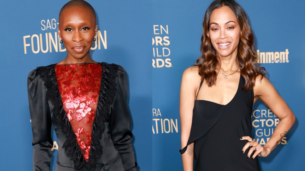 Cynthia Erivo, Zoe Saldana, SAG Awards Season Celebration, Los Angeles