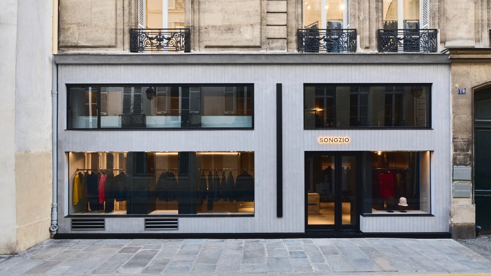 The Songzio men's flagship on Rue Charlot in Paris' Marais district.