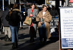 Street style in New York, Winter 2024.