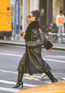 Street style in New York, Winter 2024.