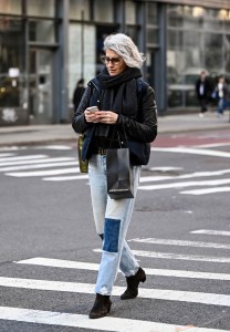 Street style in New York, Winter 2024.