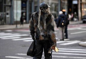 Street style in New York, Winter 2024.