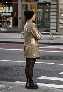 Street style in New York, Winter 2024.