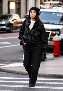 Street style in New York, Winter 2024.