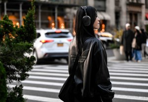 Street style in New York, Winter 2024.