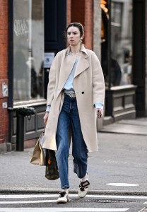 Street style in New York, Winter 2024.