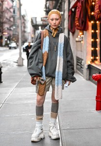 Street style in New York, Winter 2024.