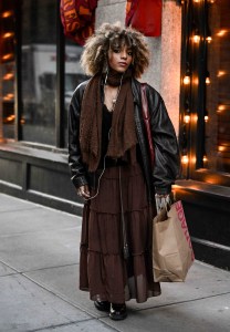 Street style in New York, Winter 2024.