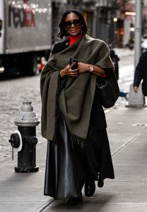 Street style in New York, Winter 2024.