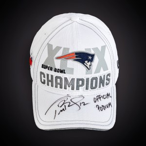 Tom Brady Signed ‘Official Podium’ Super Bowl XLIX Hat