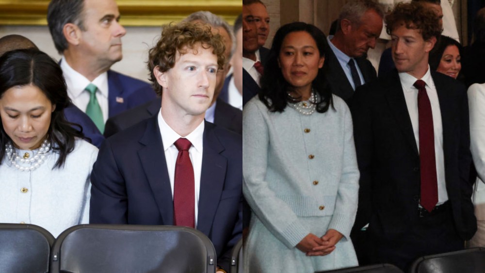 Mark Zuckerberg's wife Priscilla Chan attend the inauguration of Donald Trump on Jan. 20, 2025, in Washington, D.C.