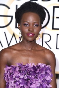 BEVERLY HILLS, CA - JANUARY 11:  Lupita Nyong'o arrives at the 72nd Annual Golden Globe Awards at The Beverly Hilton Hotel on January 11, 2015 in Beverly Hills, California.  (Photo by Steve Granitz/WireImage)