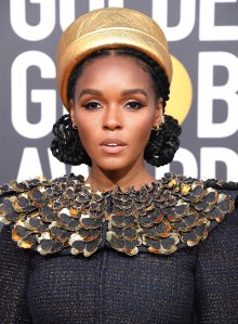 BEVERLY HILLS, CA - JANUARY 06:  Janelle Monae arrives at the 76th Annual Golden Globe Awardsat The Beverly Hilton Hotel on January 6, 2019 in Beverly Hills, California.  (Photo by Steve Granitz/WireImage)