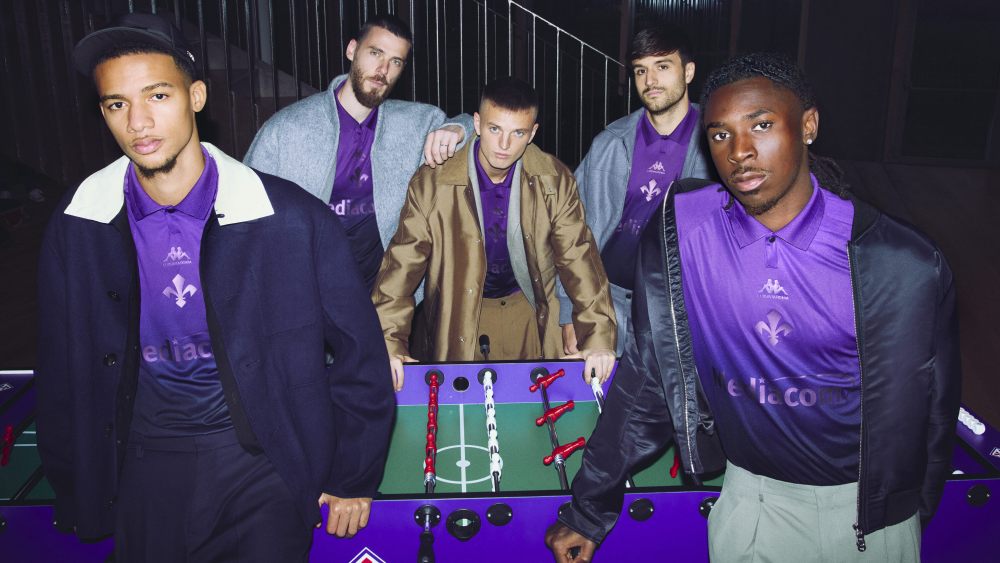 LuisaViaRoma collaborated with BasicNet Group-owned brand Kappa and Florence’s main soccer team ACF Fiorentina to develop a special design for the club’s fourth kit.