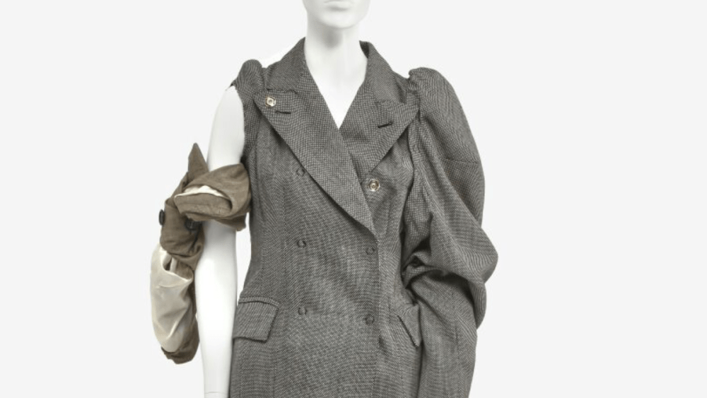 The spring 1990 wool suit designed by Martin Margiela.
