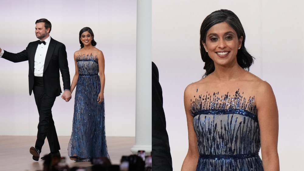 Vice President JD Vance and his wife Usha Vance attend the Commander-in-Chief Ball on January 20, 2025 in Washington, DC.